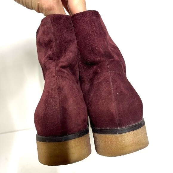 Alberto Fermani Burgundy Suede Ankle Boots 39 - Picture 5 of 10